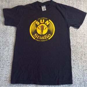 Jerzees Sun Studio Memphis TN Rockabilly Rock N Roll Graphic Tee Shirt S